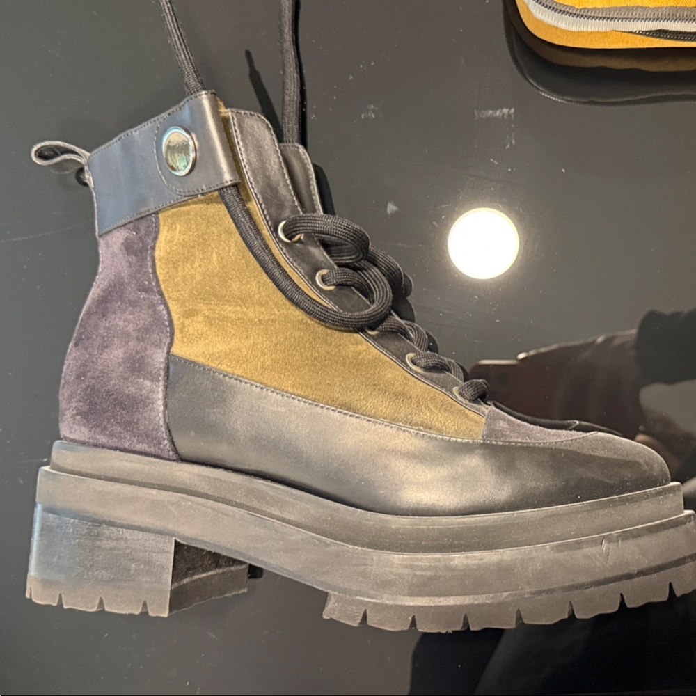 Pierre Hardy Black and Olive Boots
